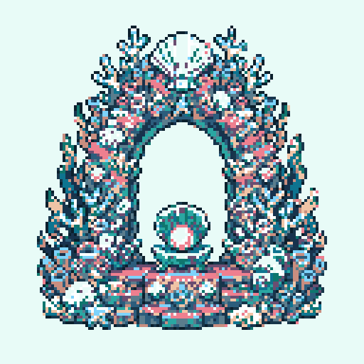 Coral Arch Shrine with Ocean palette