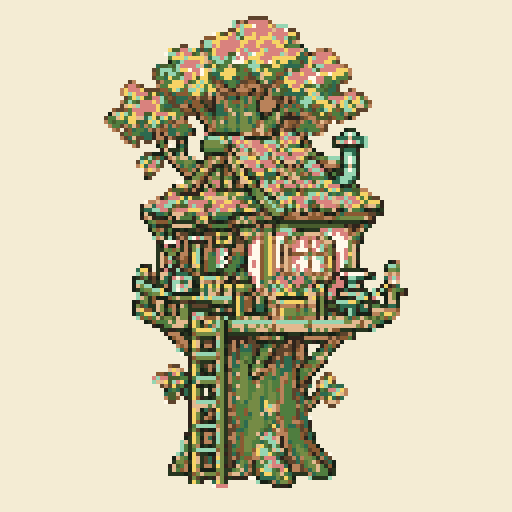Cozy Treehouse Workshop with Forest palette
