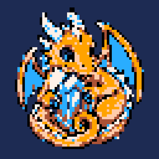 Crystal Dragon Hatchling with PICO-8 palette
