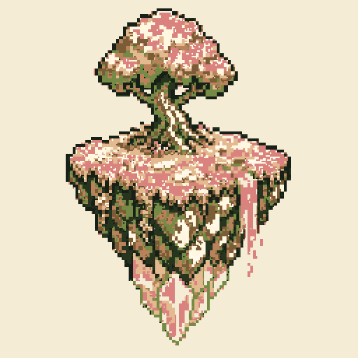 Floating Forest Island with Forest palette