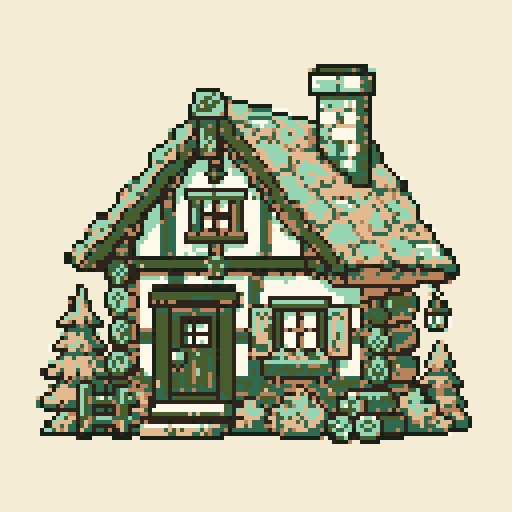 Forest Cabin with Forest palette