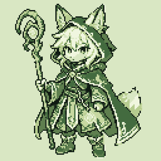 Fox Mage with Game Boy palette