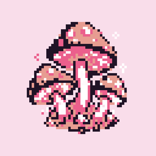 Glow Mushroom Patch with Bubblegum palette