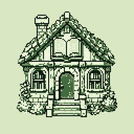 Green Roof Library with Game Boy palette