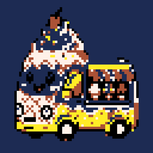 Ice Cream Van with PICO-8 palette