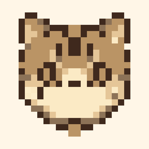 Kitten: face shape pixel art preview