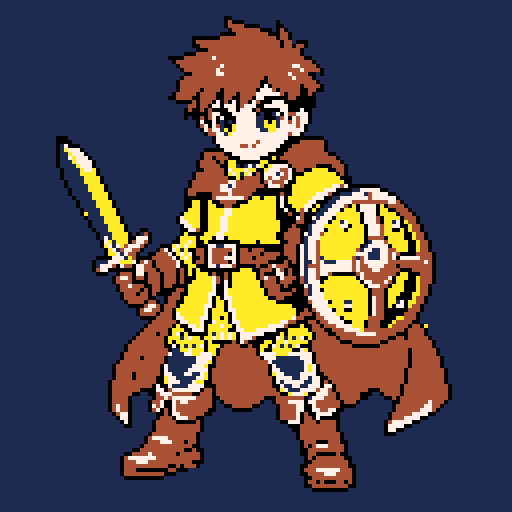 Knight Squire with PICO-8 palette