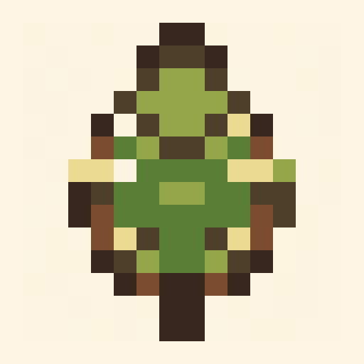 Leaf: grouped shapes pixel art preview