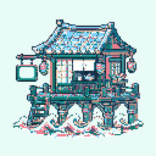Ocean Tea House Pier with Ocean palette