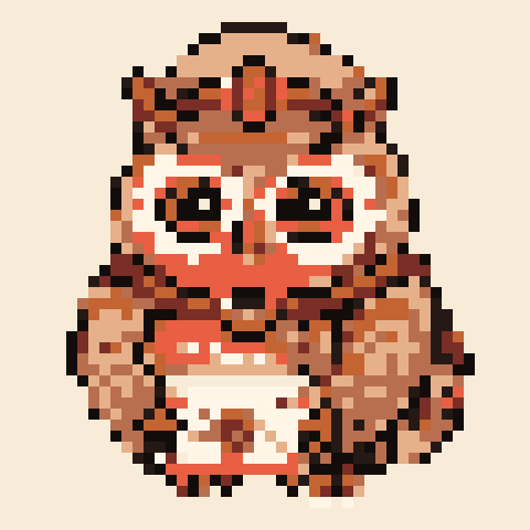 Owl Courier with Ember palette