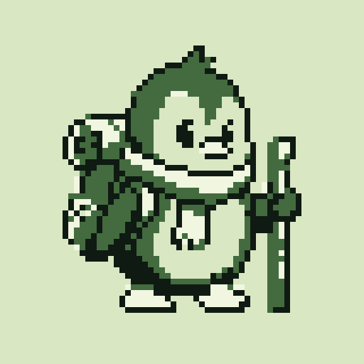 Penguin Hiker with Game Boy palette