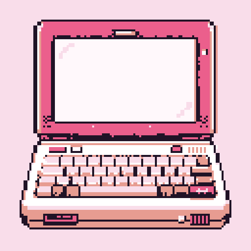 Pixel Laptop with Bubblegum palette