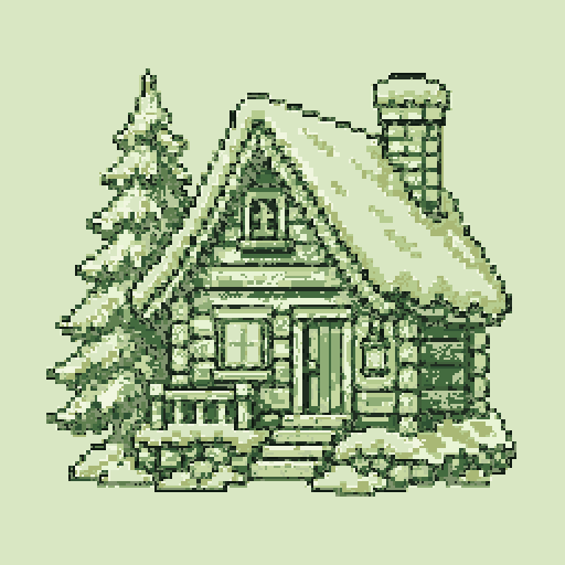 Snow Cabin Lantern with Game Boy palette