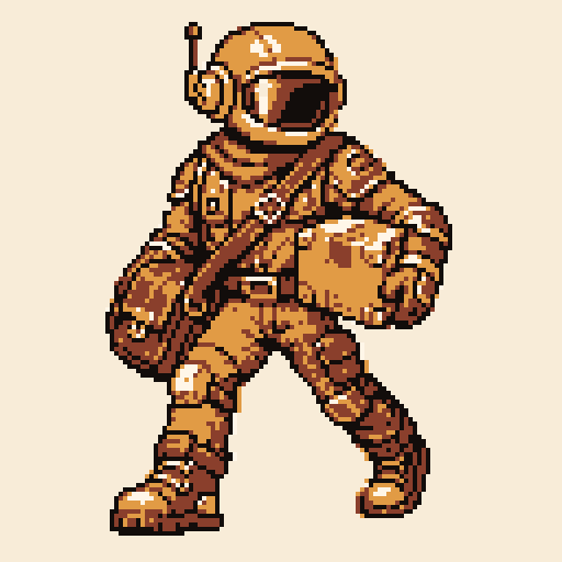 Space Courier with Ember palette