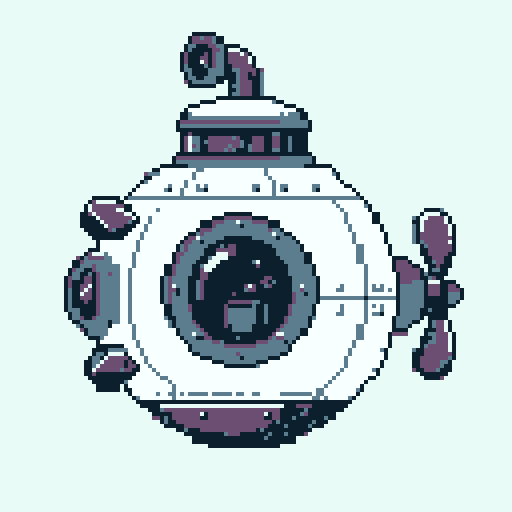 Submarine Pod with Ocean palette