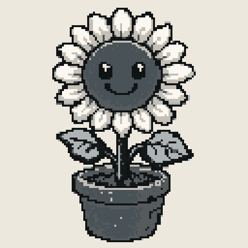 Sunflower Pot with Mono palette