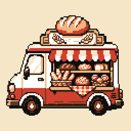 Tiny Bakery Truck with NES palette